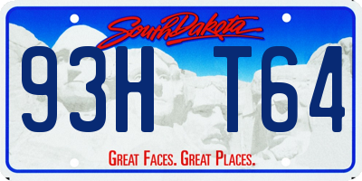 SD license plate 93HT64