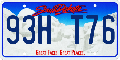 SD license plate 93HT76