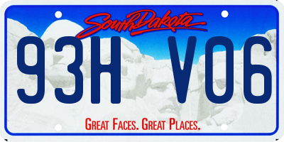 SD license plate 93HV06