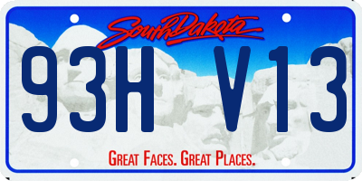 SD license plate 93HV13