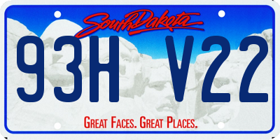 SD license plate 93HV22