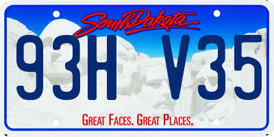 SD license plate 93HV35
