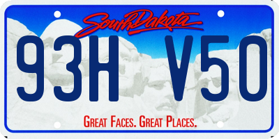 SD license plate 93HV50