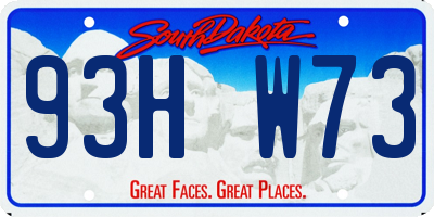 SD license plate 93HW73
