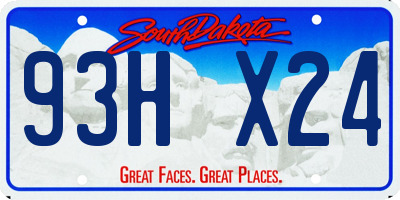 SD license plate 93HX24