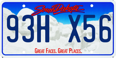 SD license plate 93HX56