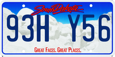 SD license plate 93HY56