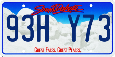 SD license plate 93HY73