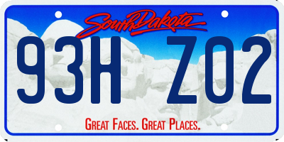 SD license plate 93HZ02