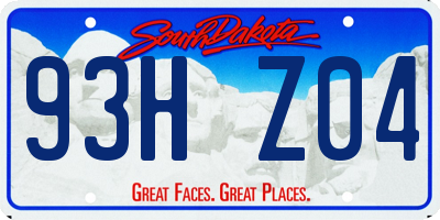 SD license plate 93HZ04
