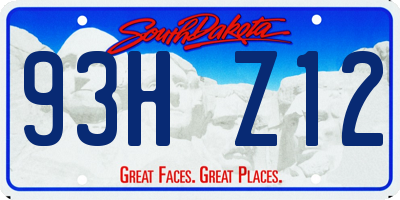SD license plate 93HZ12