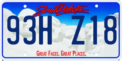 SD license plate 93HZ18