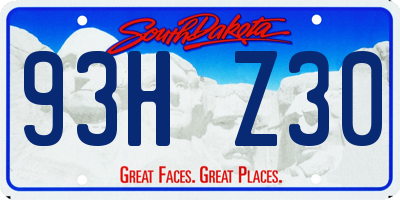 SD license plate 93HZ30