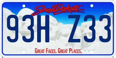 SD license plate 93HZ33