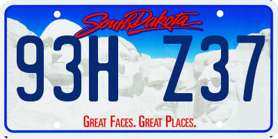 SD license plate 93HZ37