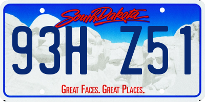SD license plate 93HZ51