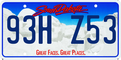 SD license plate 93HZ53
