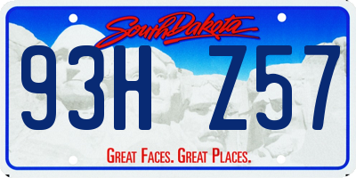 SD license plate 93HZ57