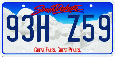 SD license plate 93HZ59