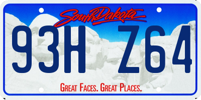 SD license plate 93HZ64