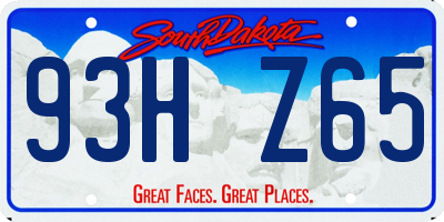 SD license plate 93HZ65