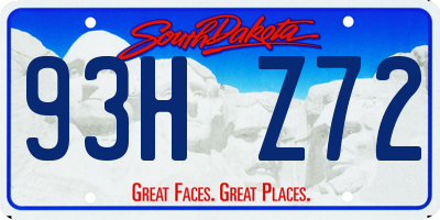 SD license plate 93HZ72