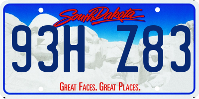 SD license plate 93HZ83