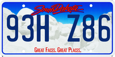 SD license plate 93HZ86