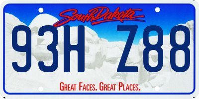 SD license plate 93HZ88