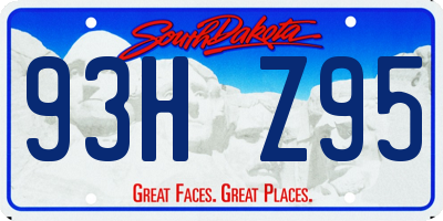 SD license plate 93HZ95