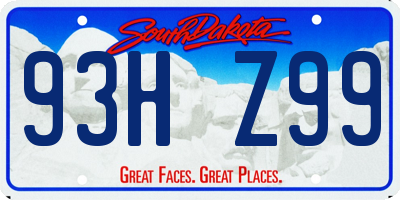 SD license plate 93HZ99