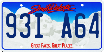 SD license plate 93IA64