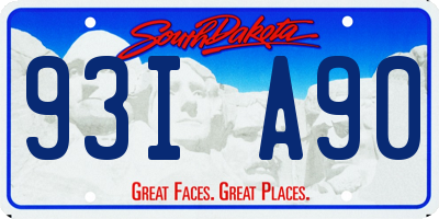 SD license plate 93IA90