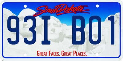 SD license plate 93IB01
