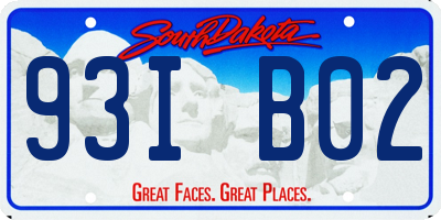SD license plate 93IB02