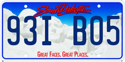 SD license plate 93IB05