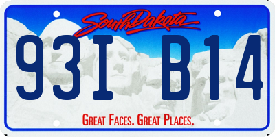 SD license plate 93IB14