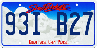 SD license plate 93IB27