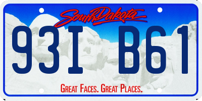 SD license plate 93IB61