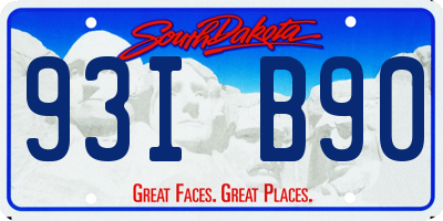 SD license plate 93IB90