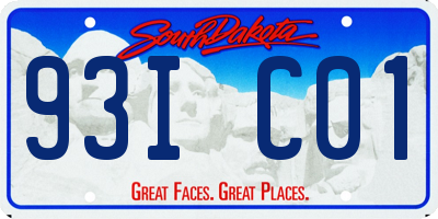 SD license plate 93IC01