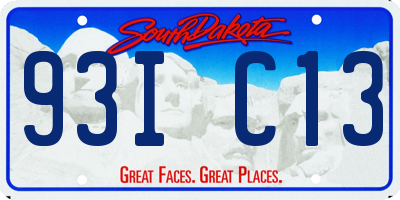 SD license plate 93IC13