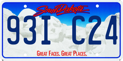 SD license plate 93IC24