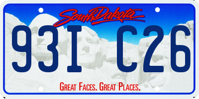 SD license plate 93IC26