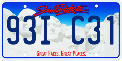 SD license plate 93IC31