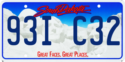 SD license plate 93IC32
