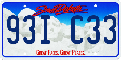 SD license plate 93IC33