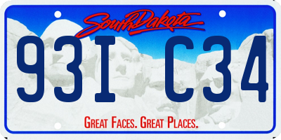 SD license plate 93IC34