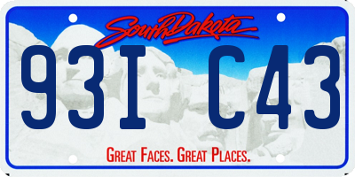 SD license plate 93IC43