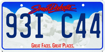 SD license plate 93IC44